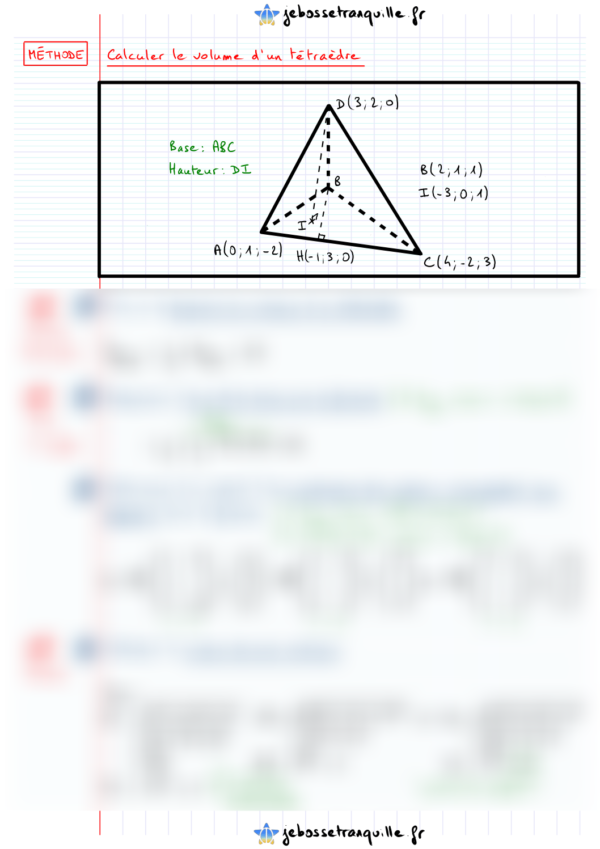 calculer le volume d'un tétraèdre