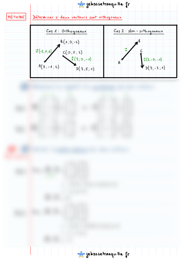 comment savoir si deux vecteurs sont orthogonaux