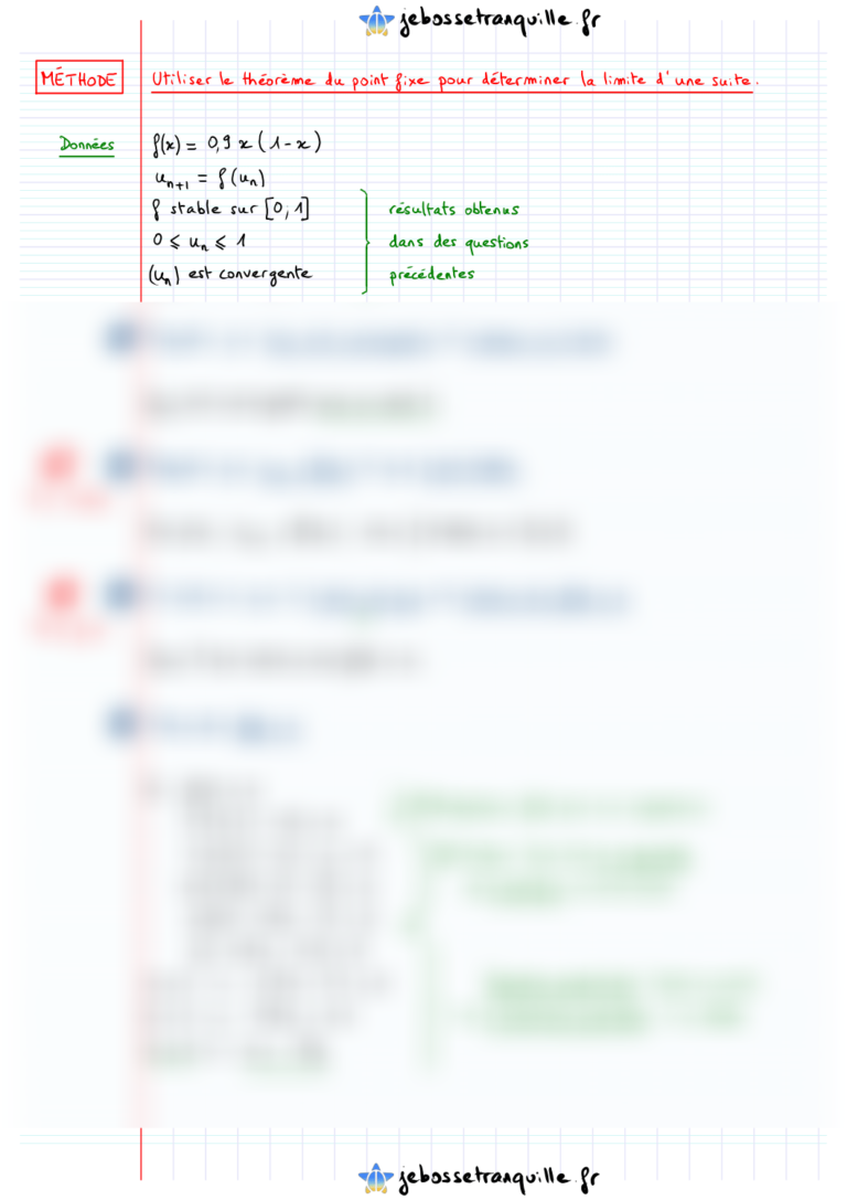 utiliser le theoreme du point fixe pour la limite d'une suite