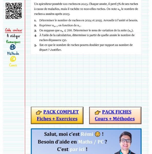 Exercice sur les suites premiere​