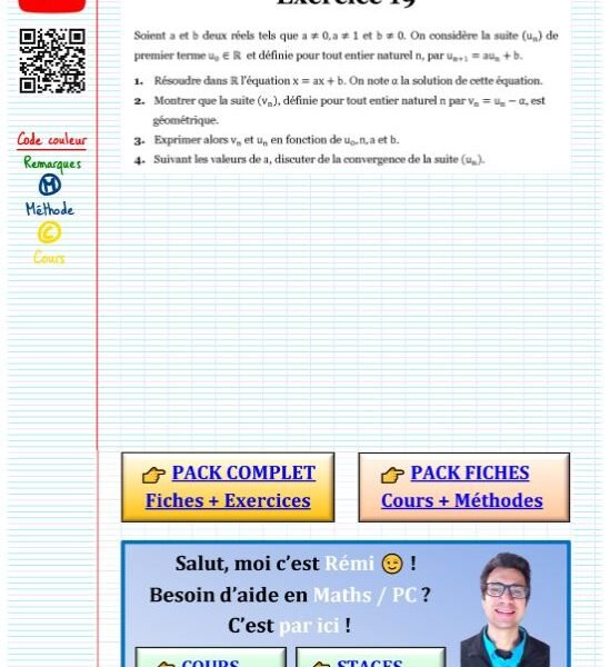 Exercice limite de suite terminale​