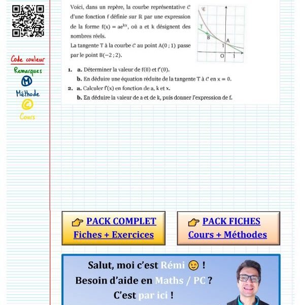 Etude de fonction exponentielle exercice corrigé pdf​