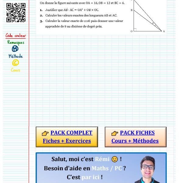 Exercice de produit scalaire​