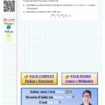 Exercice corrigé produit scalaire​