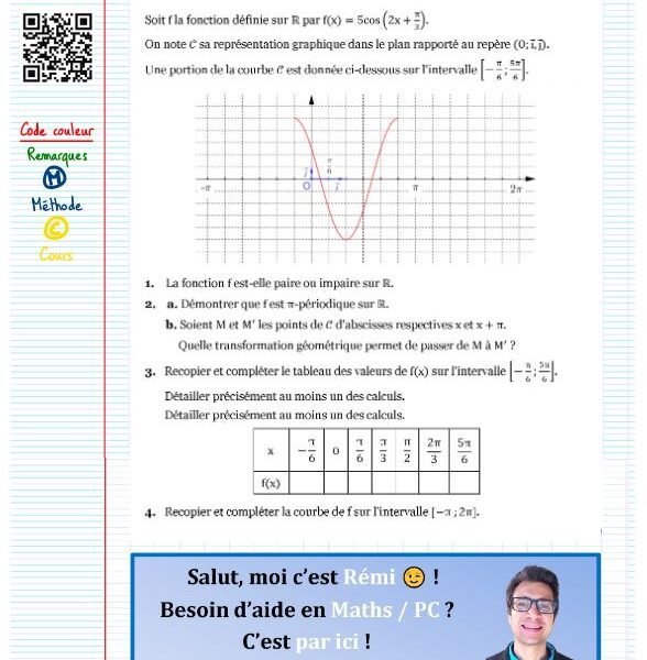 Exercice math trigonométrie​