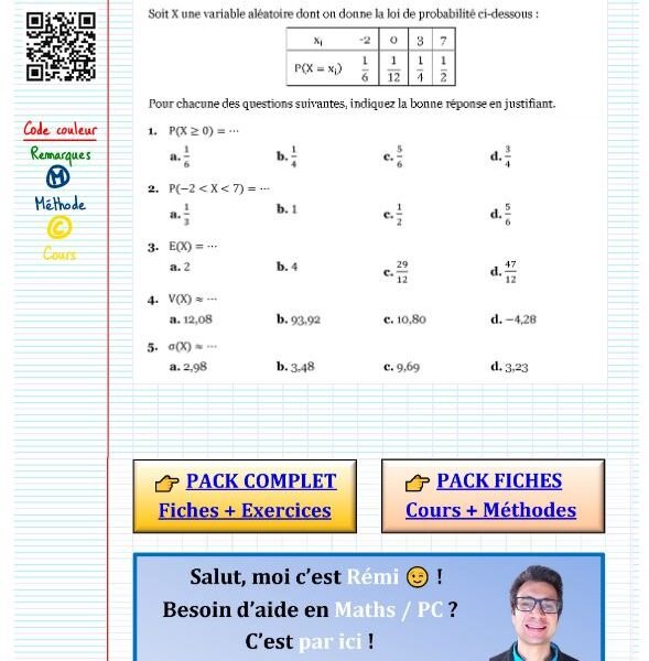 Exercice variable aleatoire