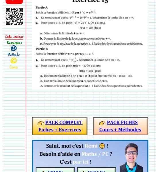 Exercice calcul de limite