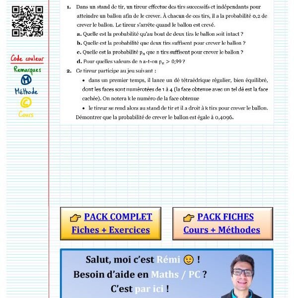 Exercice corrigé probabilité loi binomiale pdf​
