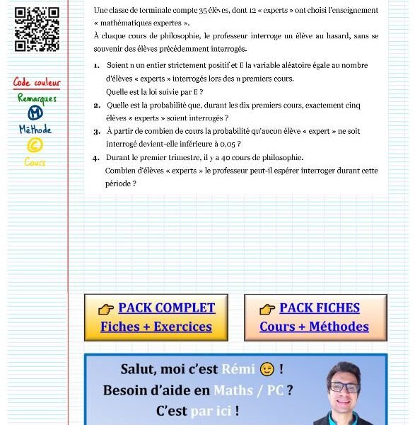 Loi binomiale exercice corrigé