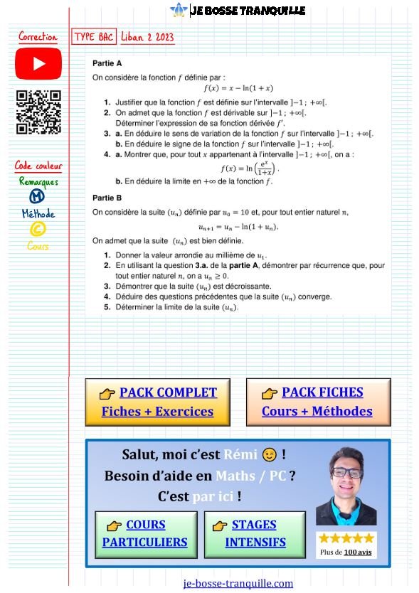 Exercice suite type bac