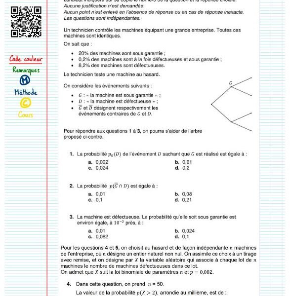 Type bac probabilité