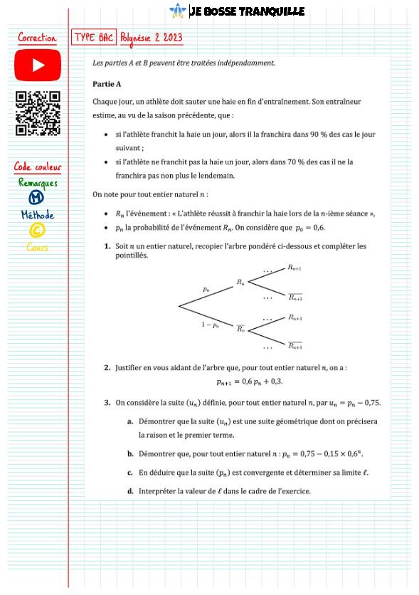 Exercice type bac probabilité loi binomiale​