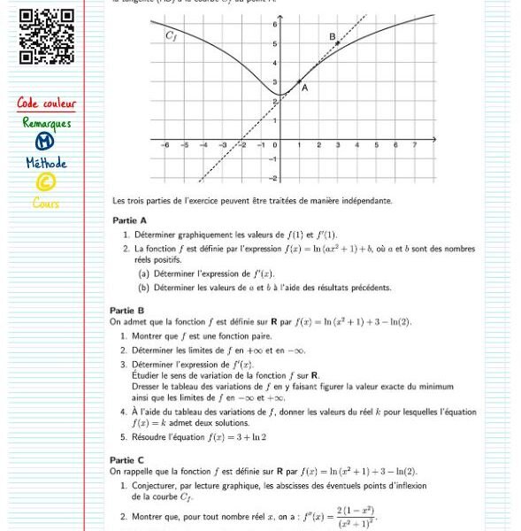 Exercice type bac fonction