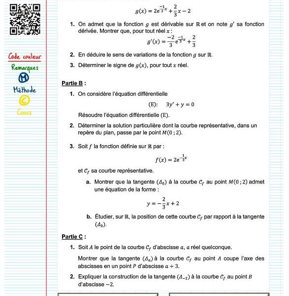 Exercice type bac fonctions​
