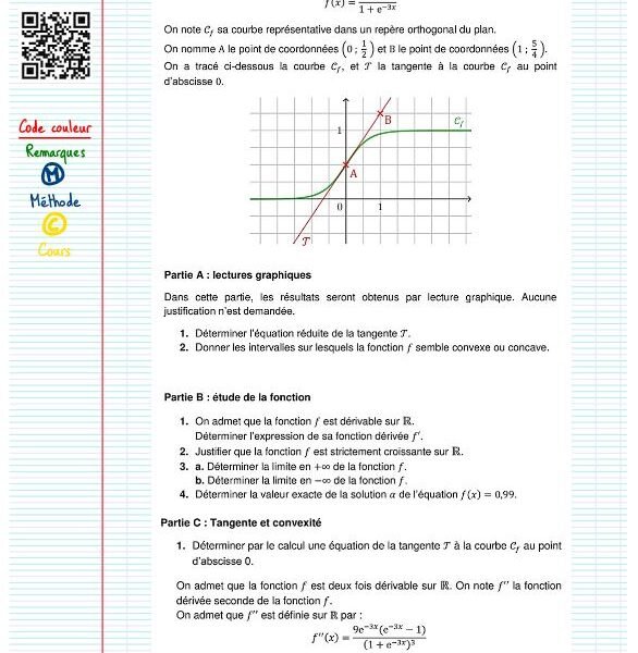 Exercice fonction type bac