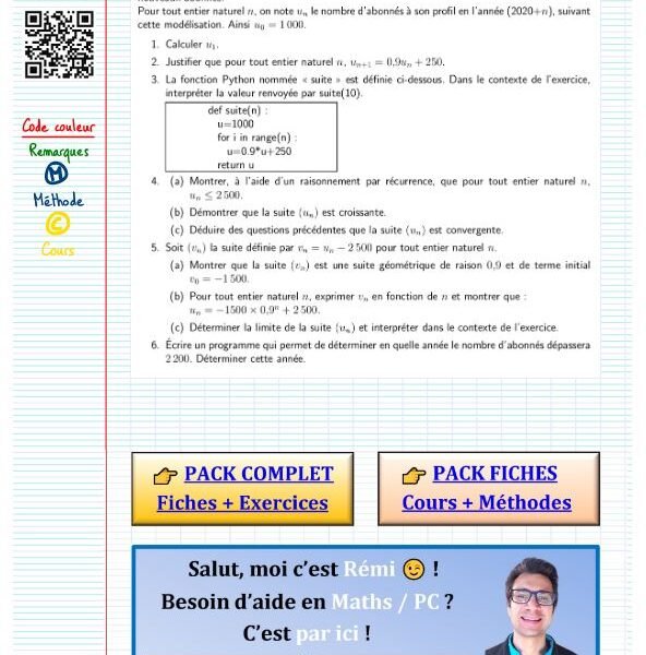 Exercice type bac suite​