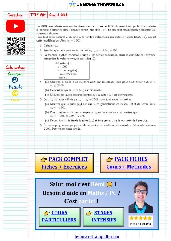 Exercice type bac suite​