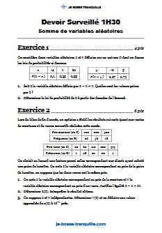 Somme de variables aléatoires