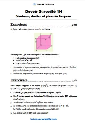 Vecteurs droites et plans de l'espace