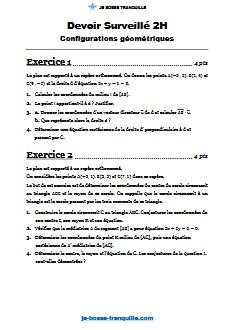 Configurations géométriques
