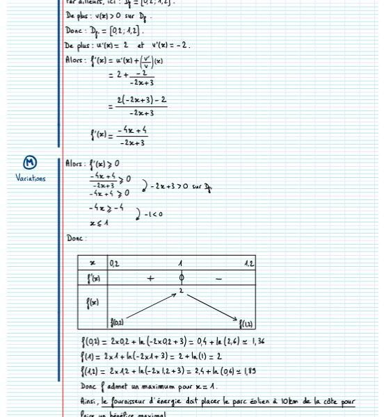 Logarithme neperien exercices​
