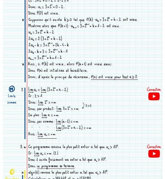 Exercices Suites terminale​