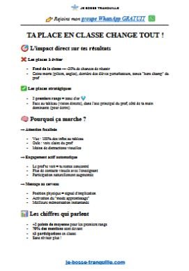 SHORT - Ta place en classe change tout !