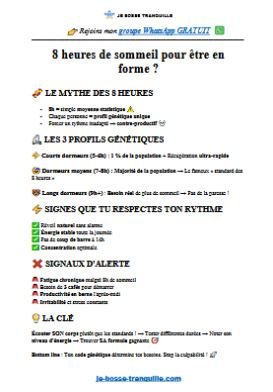8h de sommeil pour être en forme ?