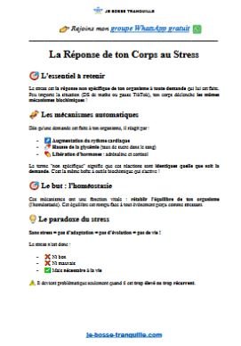 SHORT - Comment ton corps réagit au stress ?